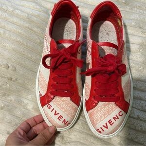 Givenchy Leather Printed Sneakers Size 37